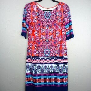 Eliza J Paisley Print Midi length dress